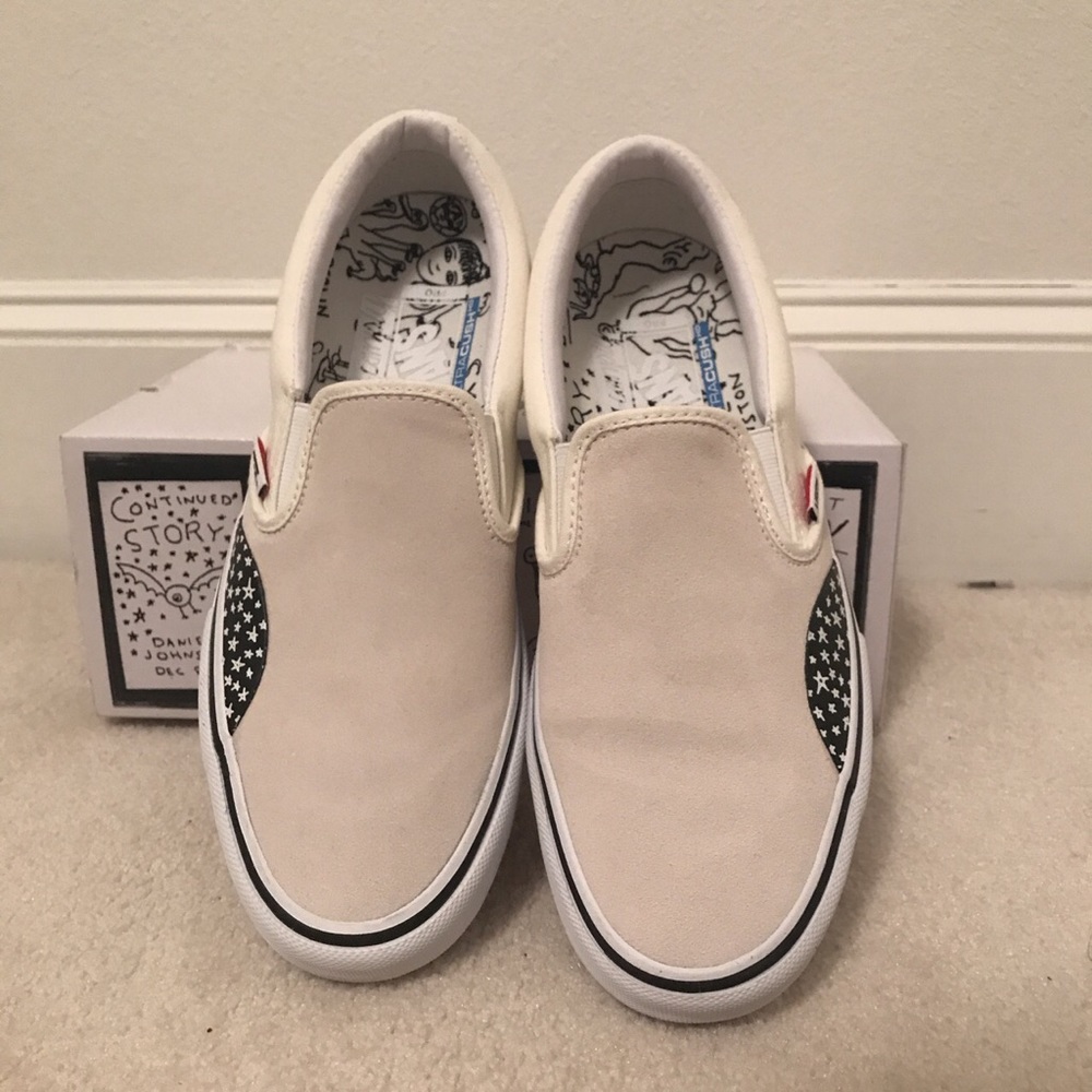 No Comply x Daniel Johnston slip on vans